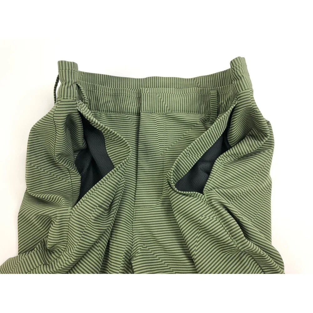 Nike Shorts Mens Sz 30 Golf Dri-Fit green gray striped Stretch 10